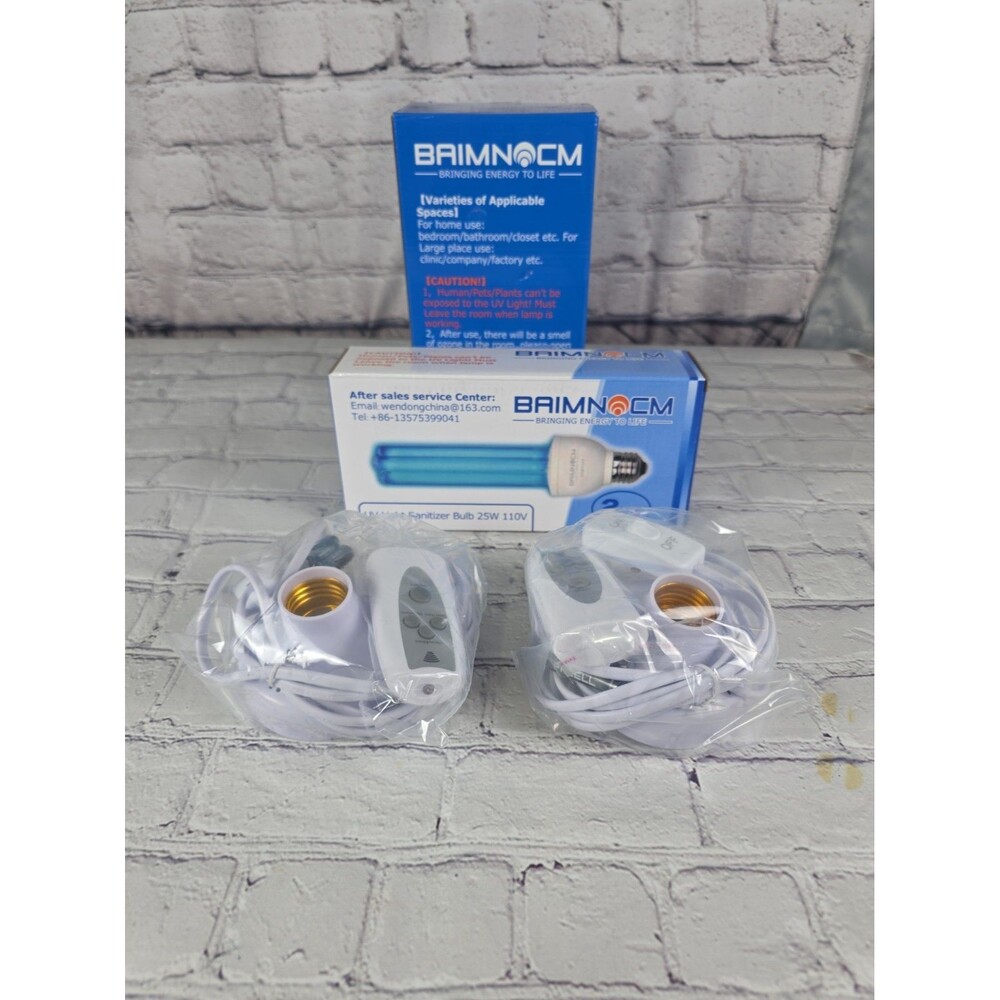 BAIMNOCM 2 Pack 10.2 Inches 25W 110v plus (2  bases) new open box